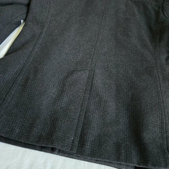 Elegant Men Wool Blend Jacket / Pea Coat - Size M - Charcoal - Perfect Condition - Picture 4 of 16